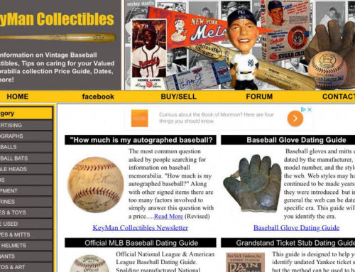 KeyMan Collectibles—A “GoTo” site for Vintage Baseball Collectibles Info